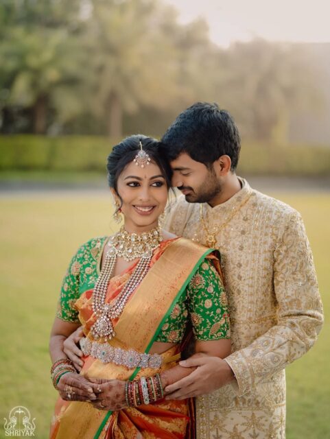 This is what forever looks like. 🤍
Sushmitha & Prudhvi — captured at the most beautiful moment of their lives. 
. 
. 
[bride getting ready photos, groom getting ready wedding, bridal portraits, luxury indian wedding, wedding  moments,destinationwedding, candid wedding portraits India]
. 
#teluguweddings #wedding #telugubrides #weddingseason #couple