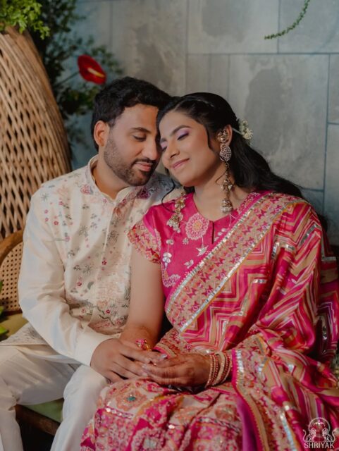 The mehendi was beautiful, and smiles were effortless.
But being together seemed to make everything a little brighter ❤️
. 
. 
[mehendi ceremony, mehendi bride shoot, bridal mehendi photos, mehendi candid moments, indian wedding mehendi, henna wedding photography, wedding events India] 
. 
#mehndiceremony #mehendi #bridalmehendi #teluguweddings #wedding