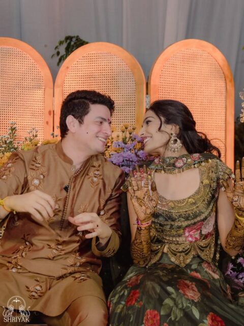 In a room full of colour, they still found each other 💚

A glance that lingered a little longer, a smile that needed no explanation, and a moment that felt like it belonged only to them✨

Nikhila's outfit: @gazalguptacouture