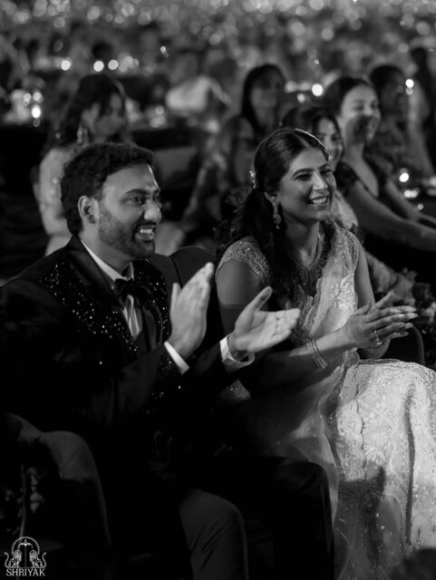 Somewhere between the music, the laughter, and all the celebrations, Amulya & Sujay found their little moments together ✨

Venue: @arthresorts 
MUA: @makeupbyharika 
.
.
#sangeetnight #coupledance #sangeetlook #teluguweddings #telugubrides 

[sangeet night hyderabad, sangeet decor wedding, bride dance sangeet, groom dance performance, wedding dance India, candid sangeet moments, editorial wedding India, cinematic wedding sangeet, Indian wedding celebration, luxury wedding events India]