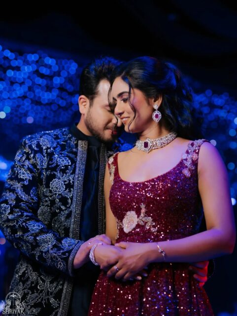 Apeksha & Vivek, dressed to make the night a little more beautiful✨🤍

The outfits, the lights, and the two of them looking absolutely gorgeous on their Sangeet night.

Shot by: @shriyak
Venue: @savaayaconvention 
MUA: @makeupbypriyakumar
Outfits: @shyamalbhumika
Jewellery: @shreejewellersofficial
.
.
#sangeetnight #coupledance #sangeetlook #teluguweddings #telugubrides 

[sangeet night hyderabad, sangeet decor wedding, bride dance sangeet, groom dance performance, wedding dance India, candid sangeet moments, editorial wedding India, cinematic wedding sangeet, Indian wedding celebration, luxury wedding events India]